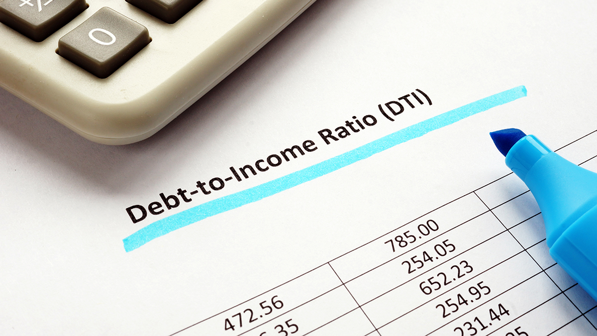 Debt-to-income ratio document