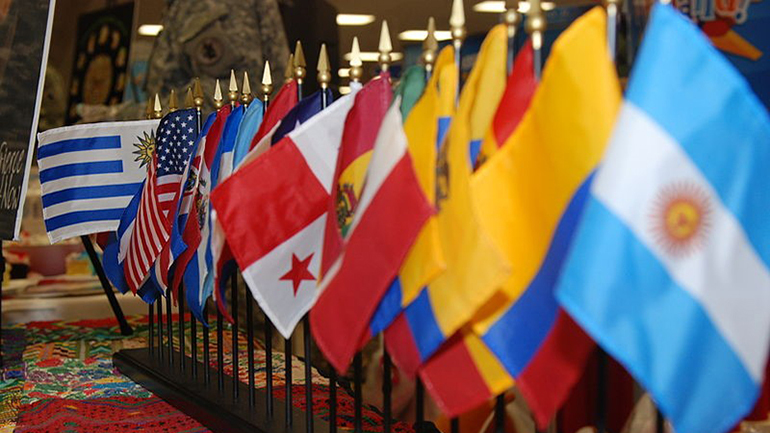 collage of Spanish flags