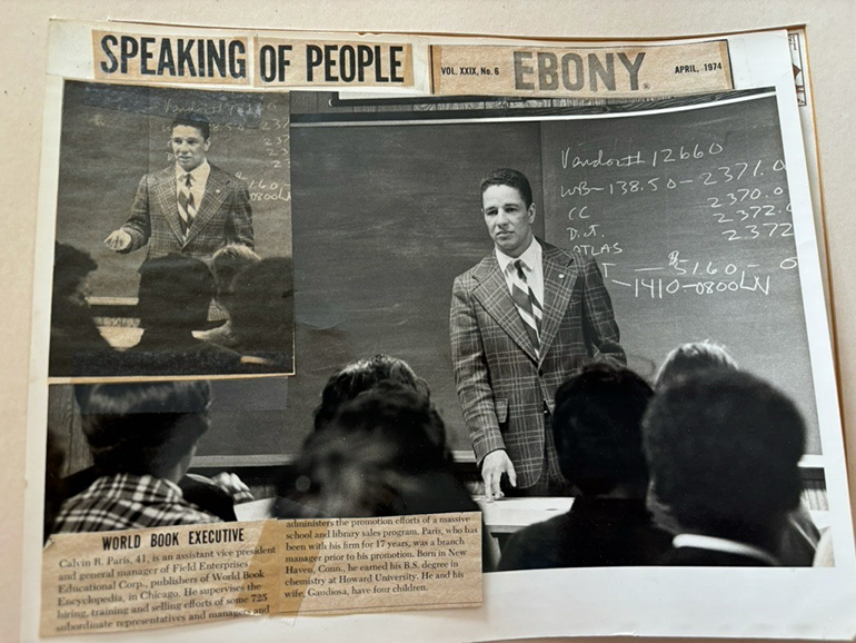 Calvin Paris, Ted's father, in Ebony Magazine