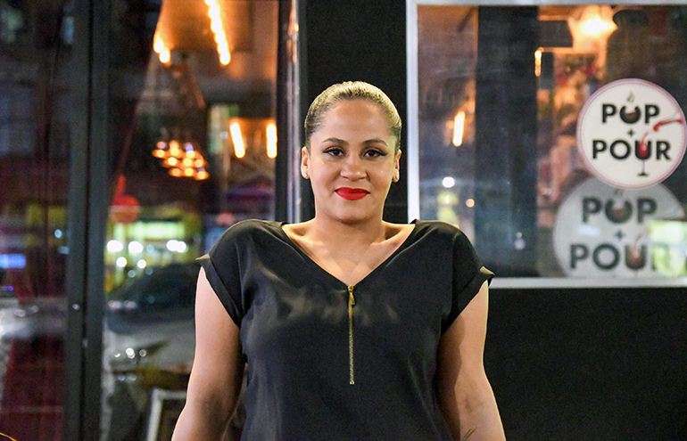 Yajaira Gonzalez in her restaurant