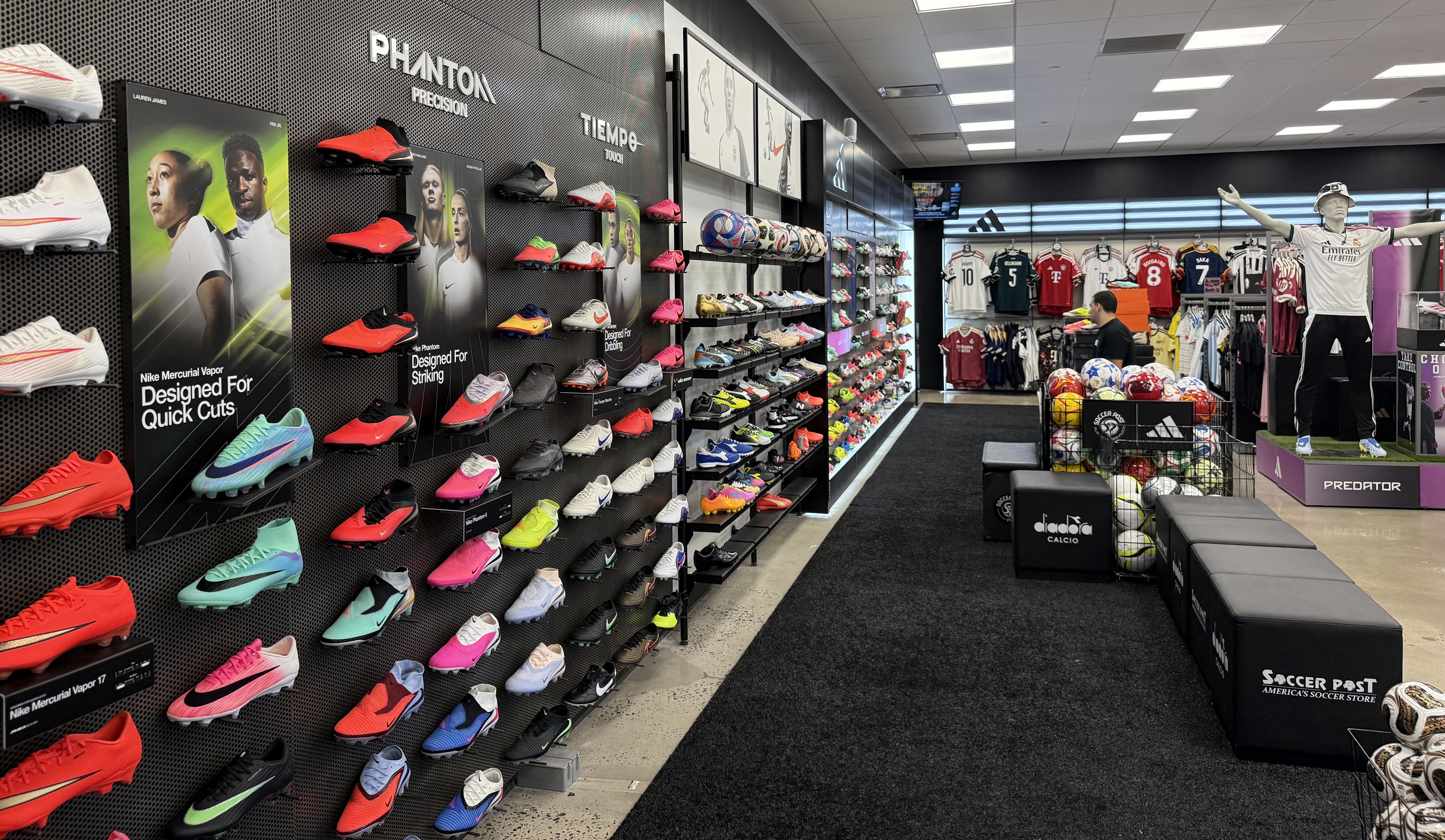 Interior of a Soccer Post Store