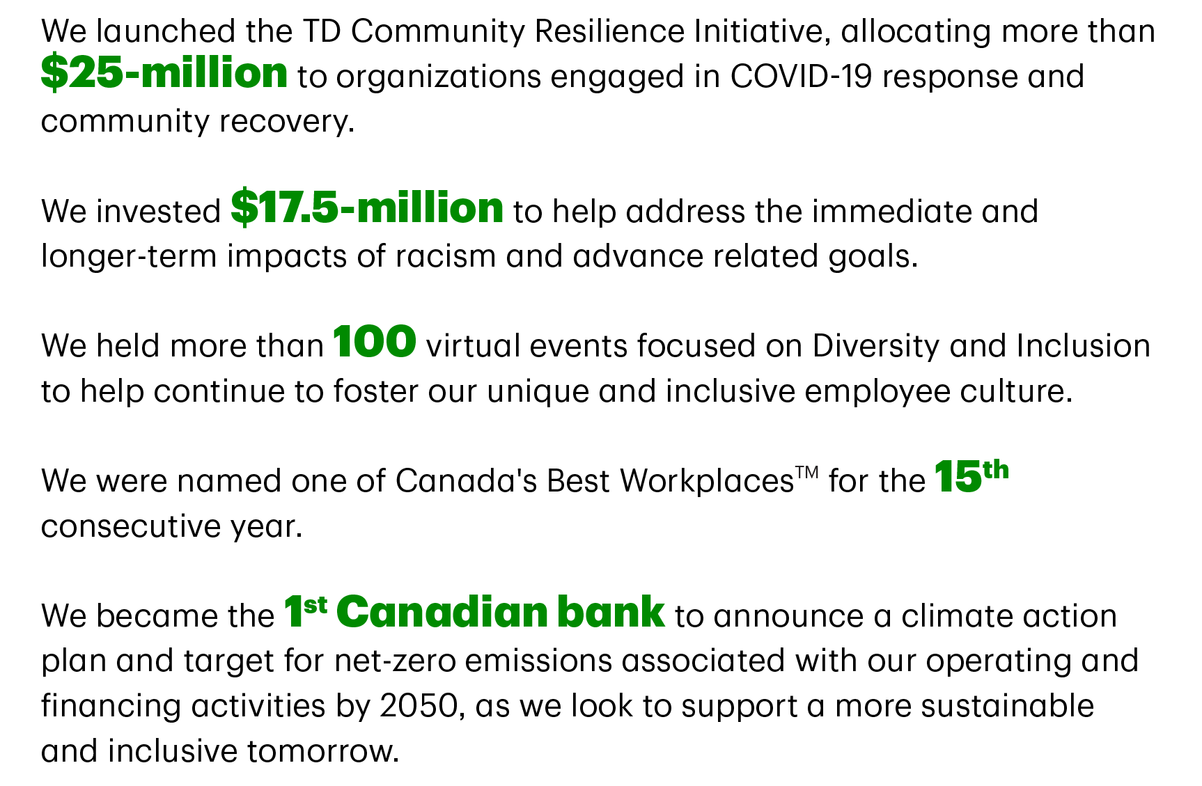 Adapting with Purpose A Closer Look at the 2020 TD Annual Report TD