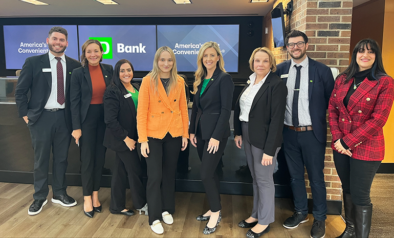 Allison Robinson with TD Bank colleagues