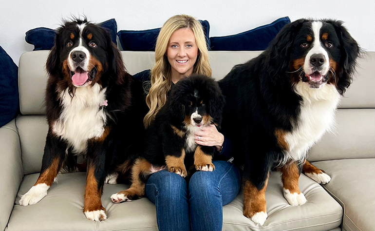 Allison Robinson with her dogs