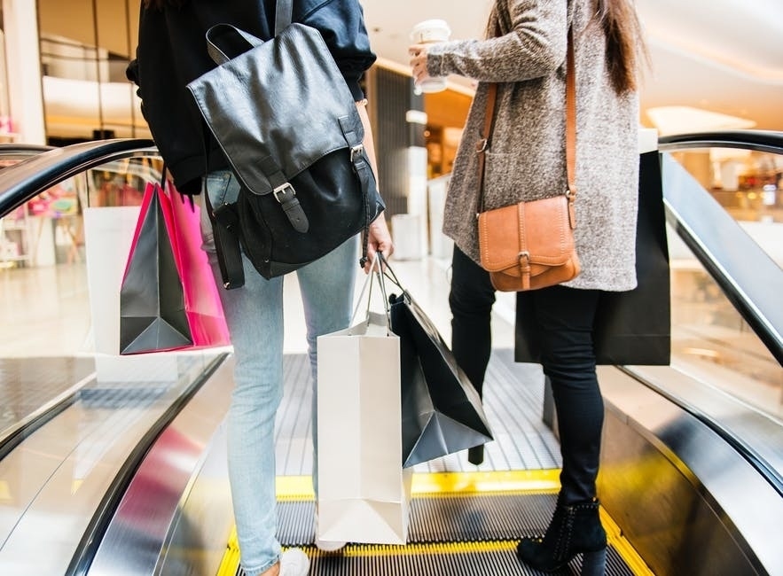 women shopping with bags