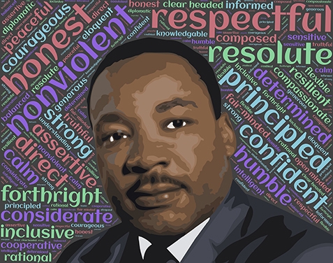 Martin Luther King Jr. word cloud