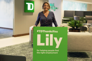 Lily Presented with her TD Thanks You Award