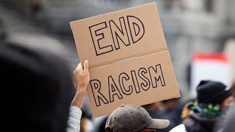 End Racism sign