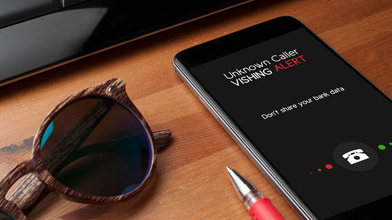 phone saying unknown caller