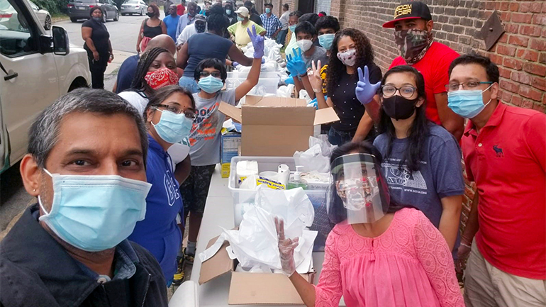 Jay and his family at Charity Crossing