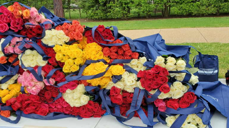 Bags of roses