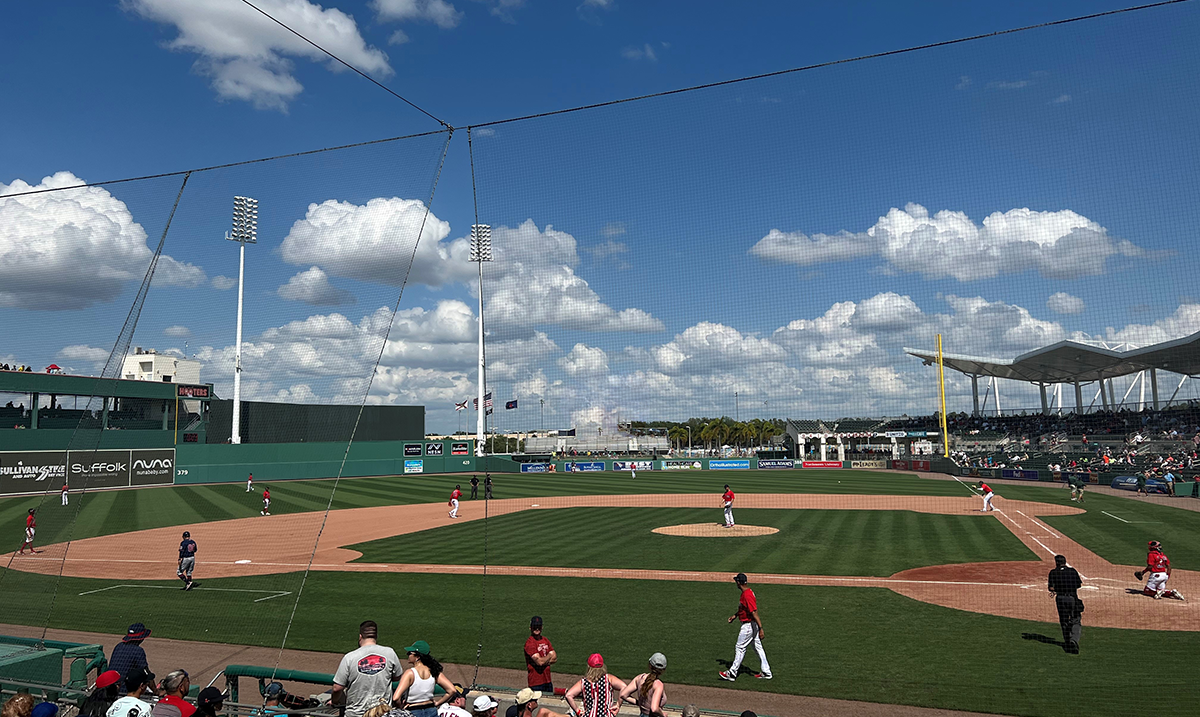 View from a spectator at a baseball game