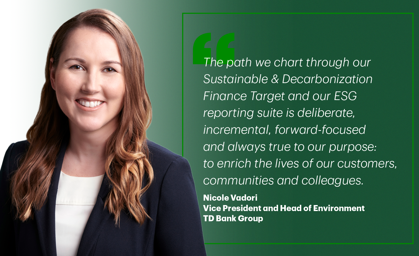 TD Launches $500 Billion Sustainable & Decarbonization Finance Target - ESG  Today