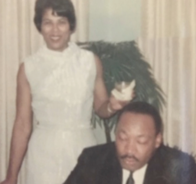 Hugh Allen's mother, Eleanor, hosting Martin Luther King Jr.