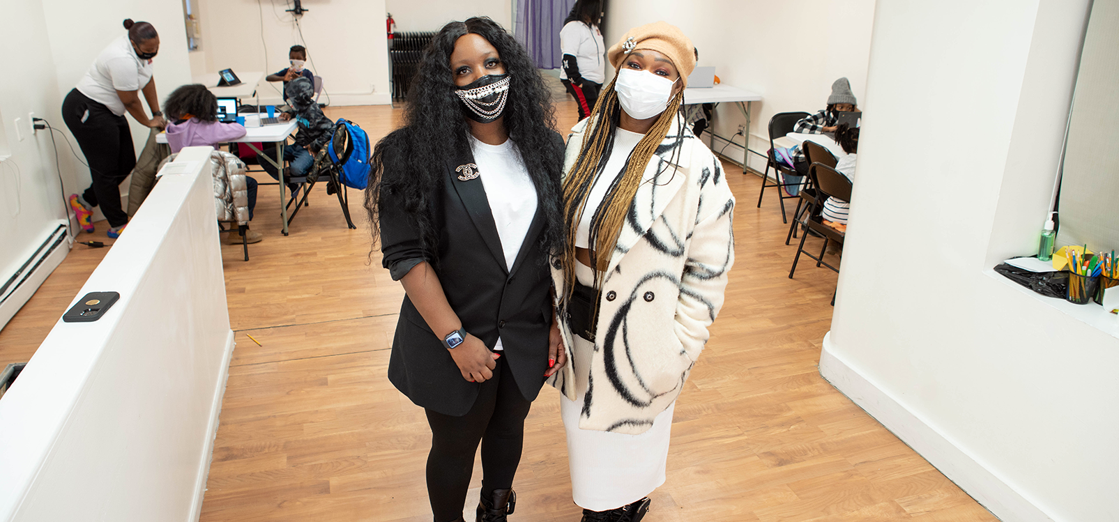 Janine Smalls and Lanise Herman-Thomas of Young Excellence Society (YES) in Harlem
