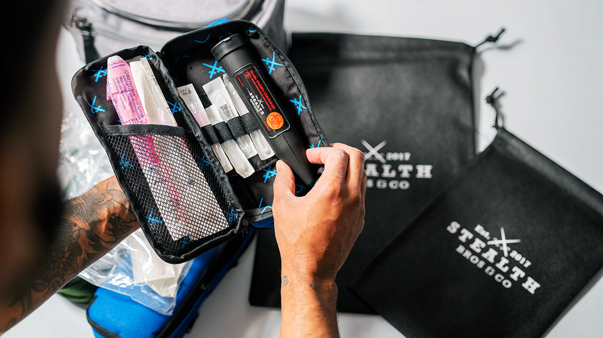 close up of the luxury kits and bags