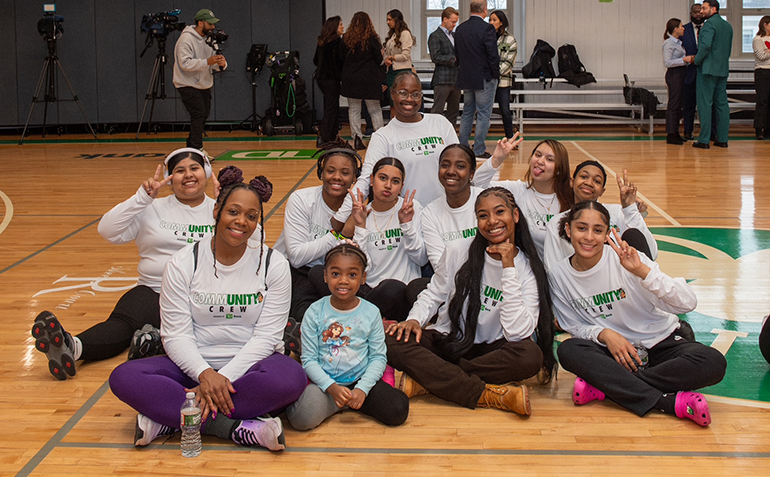 the Boston Celtics and TD Bank CommUNITY Crew members hosted 60 girls associated with You Got It Girl, Boston Centers for Youth & Families (BCYF) Curtis Hall, and Massachusetts Department of Children & Families (DCF) in Jamaica Plain