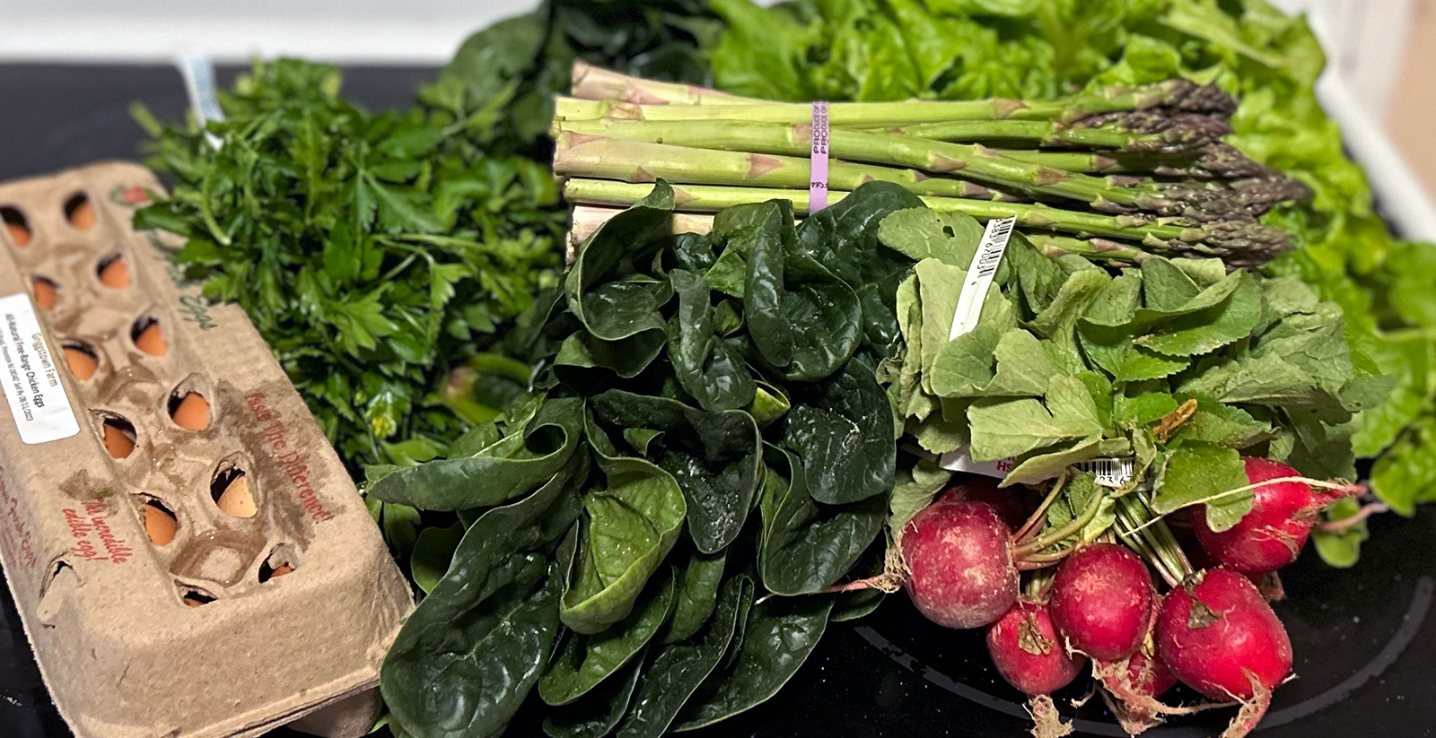 eggs and produce
