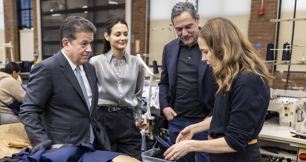 Leo Salom, President and CEO of TD Bank, visiting Ferrara Manufacturing in Long Island, NY