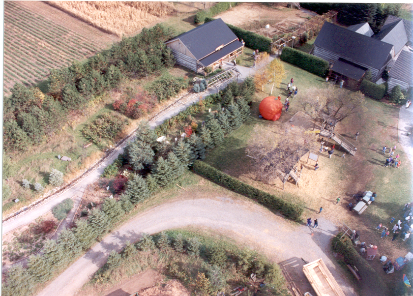 Arial view of the Saunders farm