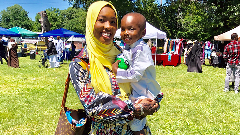 Erinn Corbett-Wright with her son