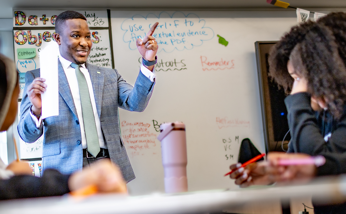 TD Employee talking to students