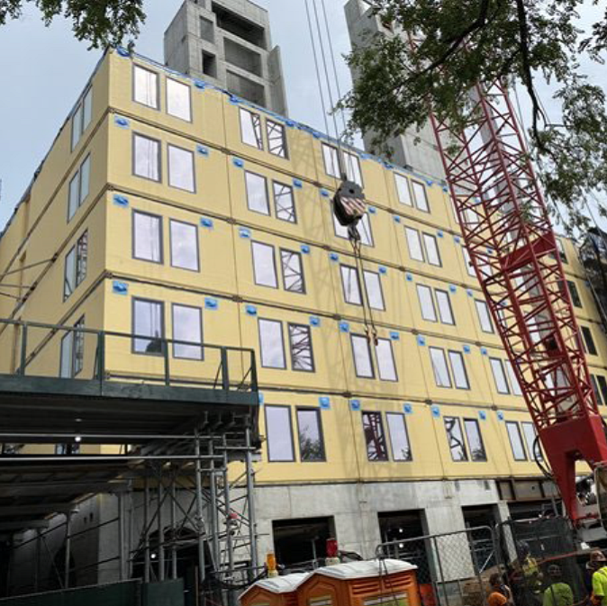 Building being installed