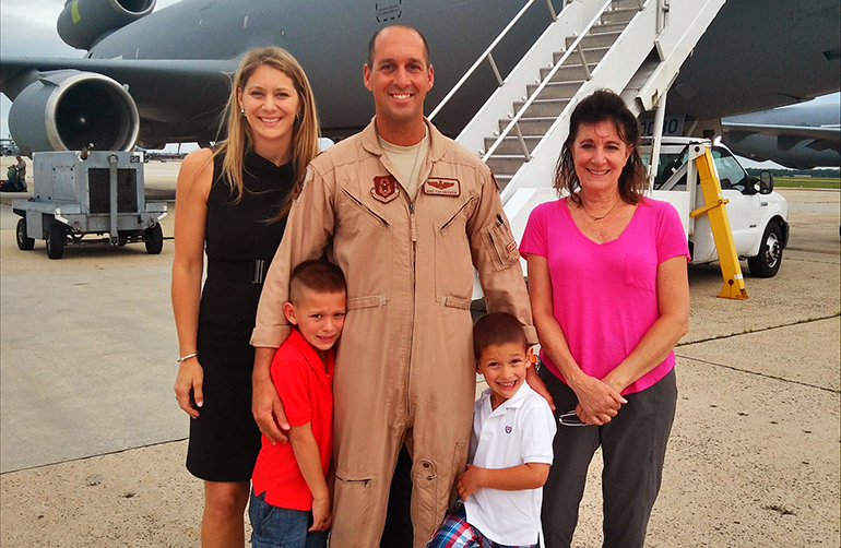 Chantal Capodicasa with her husband, Michael, and their family