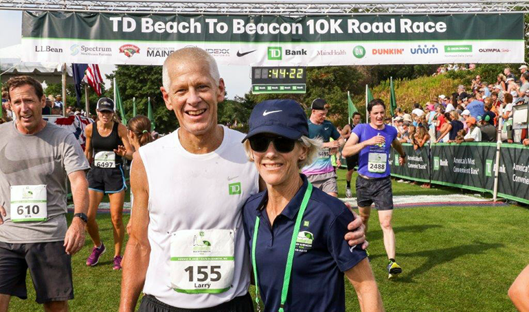Larry Wold and Joan Benoit Samuelson (Olympic Gold Medalist and race founder)